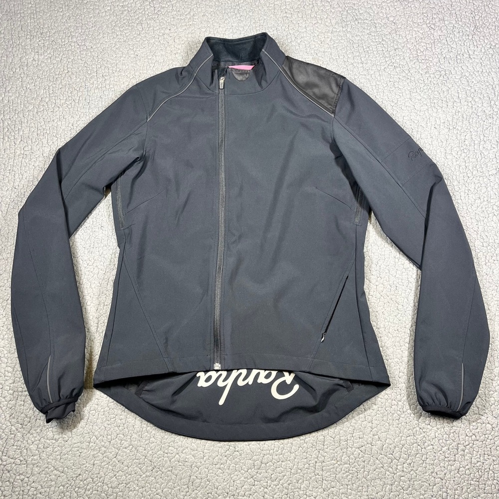 Rapha Softshell Jacket Mens L Full Zip Cycling Performance Black Gorpcore